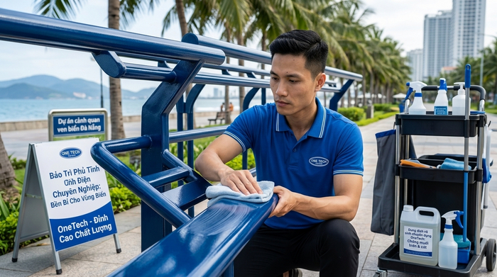 Bảo dưỡng bề mặt sơn tĩnh điện cho sản phẩm ngoài trời tại Đà Nẵng