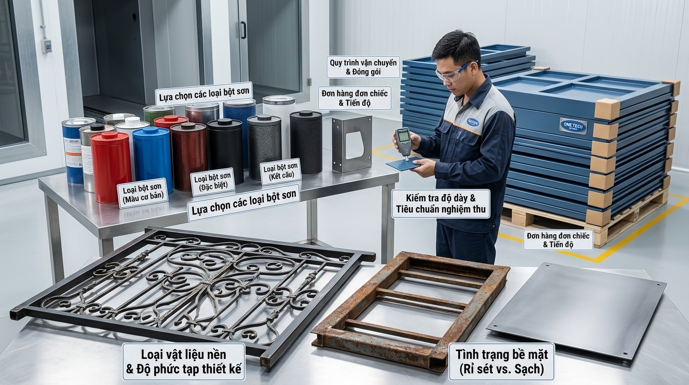 Chi phí sơn tĩnh điện tại Đà Nẵng phụ thuộc vào vật liệu và quy trình Các yếu tố ảnh hưởng đến chi phí sơn tĩnh điện tại Đà Nẵng