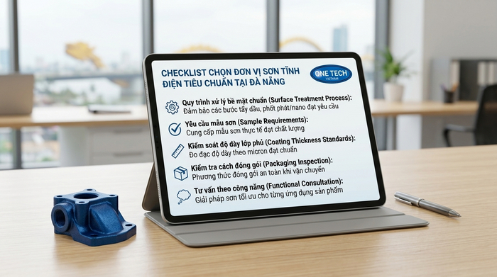 Checklist chọn đơn vị sơn tĩnh điện Đà Nẵng Checklist lựa chọn đơn vị đáp ứng tiêu chuẩn sơn tĩnh điện tại Đà Nẵng