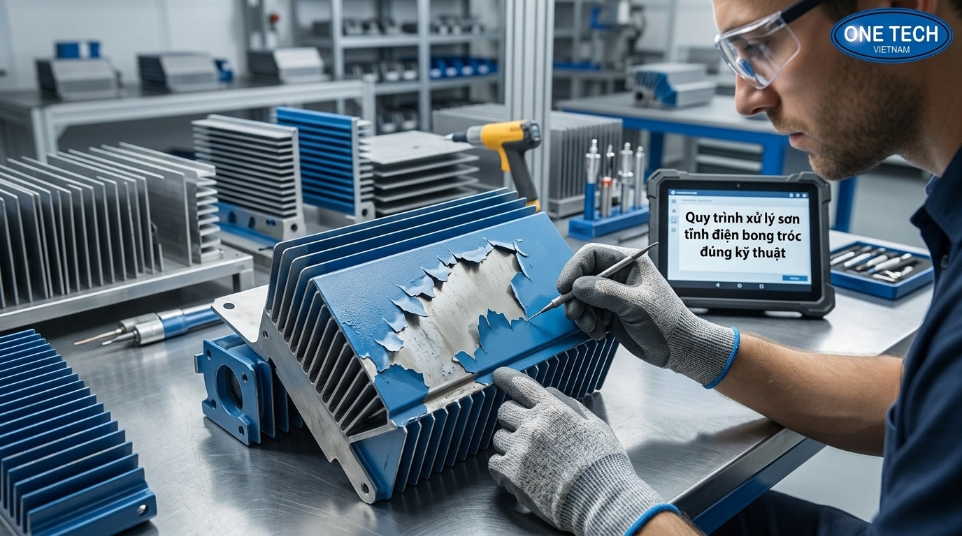 Các bước khắc phục sơn tĩnh điện bong tróc Quy trình xử lý sơn tĩnh điện bị bong tróc đúng kỹ thuật