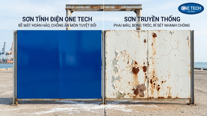 So sánh lợi ích sơn tĩnh điện so với sơn truyền thống tại Đà Nẵng