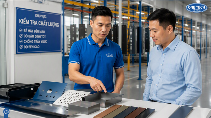 Sản phẩm sơn tĩnh điện hoàn thiện Sản phẩm kim loại sau khi hoàn thiện tại cơ sở sơn tĩnh điện Đà Nẵng