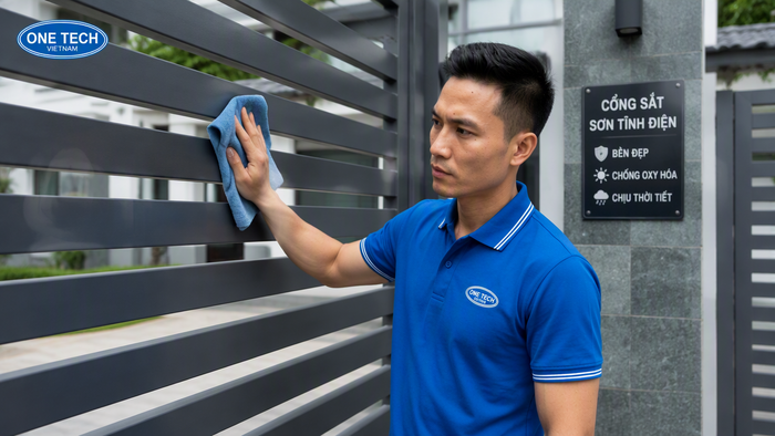 Bảo dưỡng cửa cổng sắt sơn tĩnh điện Bảo dưỡng cửa cổng sắt sau khi sơn tĩnh điện