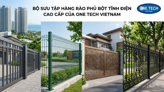 Mẫu hàng rào sắt hộp lưới thép CNC sơn tĩnh điện Các mẫu hàng rào sơn tĩnh điện phổ biến tại Đà Nẵng