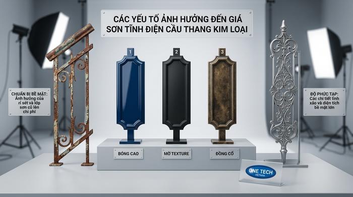 Giá sơn tĩnh điện cầu thang Đà Nẵng Các yếu tố ảnh hưởng giá sơn tĩnh điện cầu thang Đà Nẵng